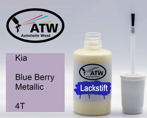 Kia, Blue Berry Metallic, 4T: 20ml Lackstift, von ATW Autoteile West.